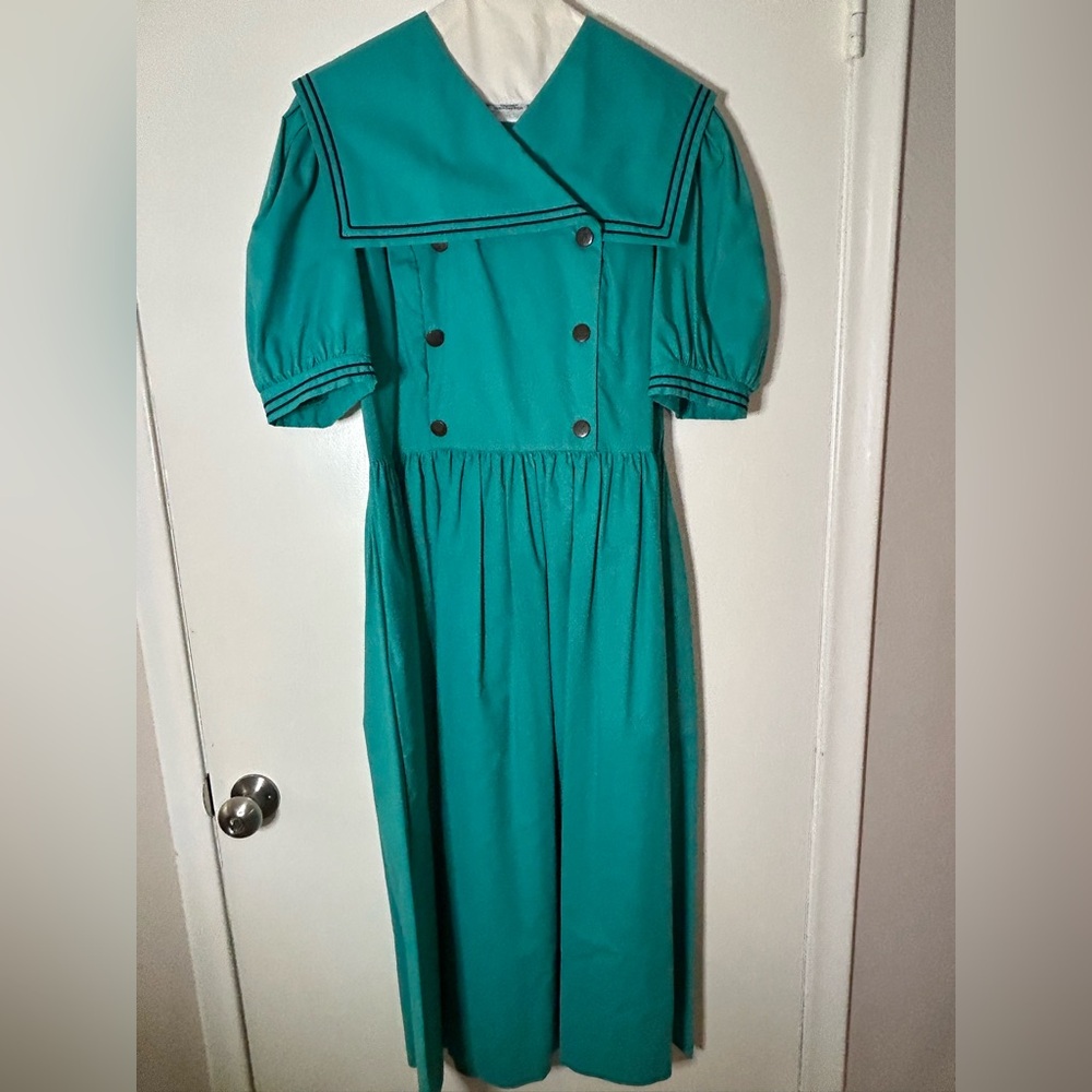 Vintage 80’s Laura Ashley Sailor Dress - Size 14